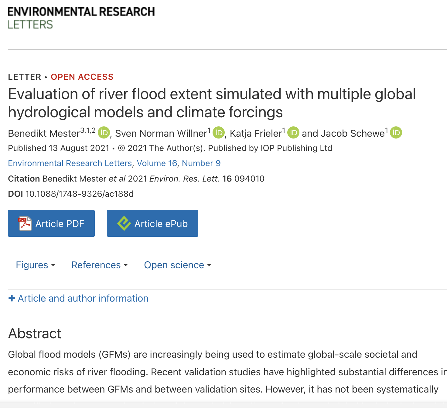 WP5 International cooperation, development and resilience- Evaluation of river flood extent simulated with multiple global hydrological models and climate forcings WP5 International cooperation, development and resilience- Evaluation of river flood extent simulated with multiple global hydrological models and climate forcings