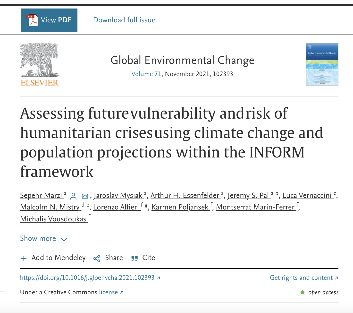 WP5 International cooperation, development and resilience- Assessing future vulnerability and risk of humanitarian crises using climate change and population projections within the INFORM framework WP5 International cooperation, development and resilience- Assessing future vulnerability and risk of humanitarian crises using climate change and population projections within the INFORM framework