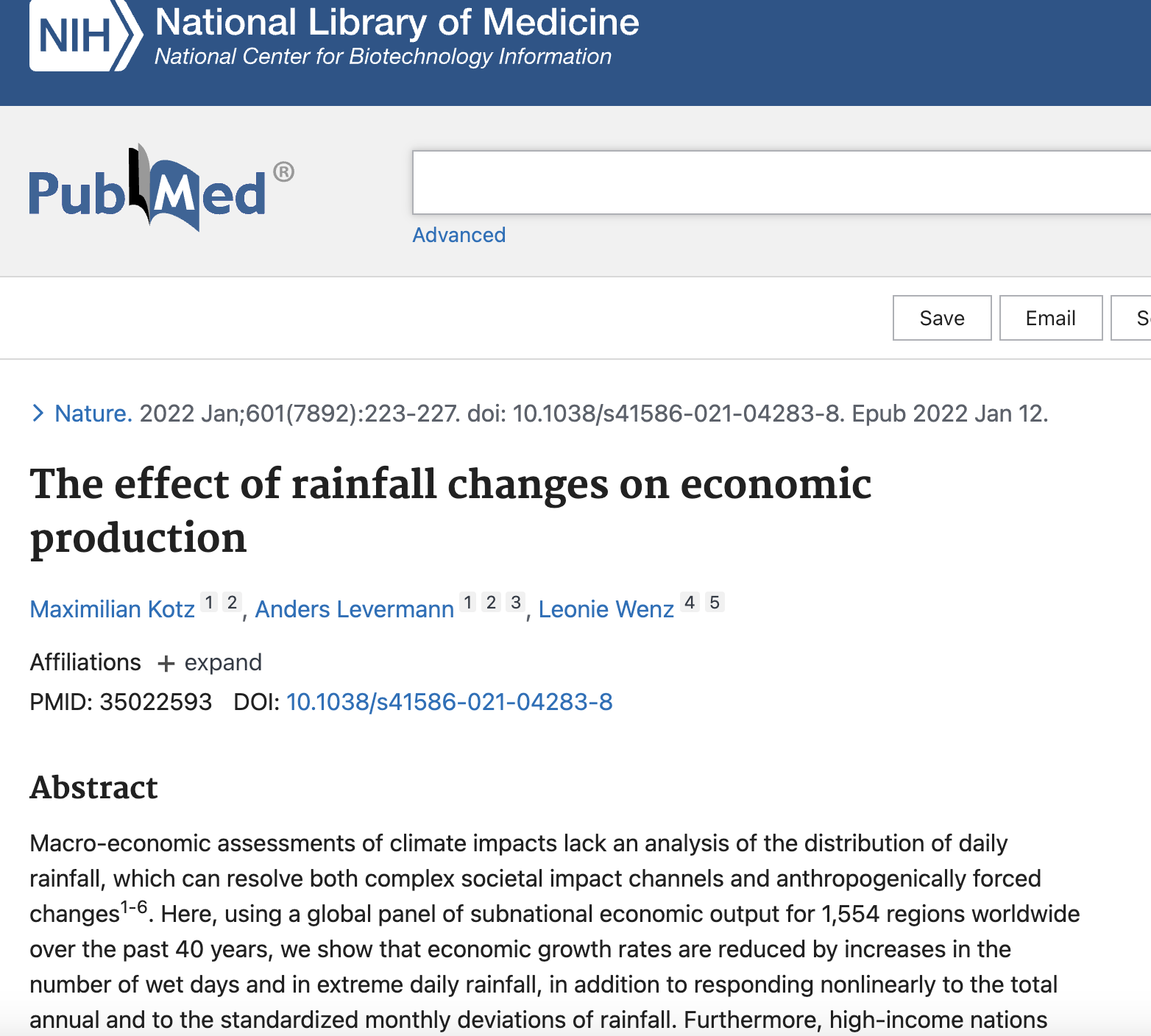 WP6 Global manufacturing chains- The effect of rainfall changes on economic production WP6 Global manufacturing chains- The effect of rainfall changes on economic production