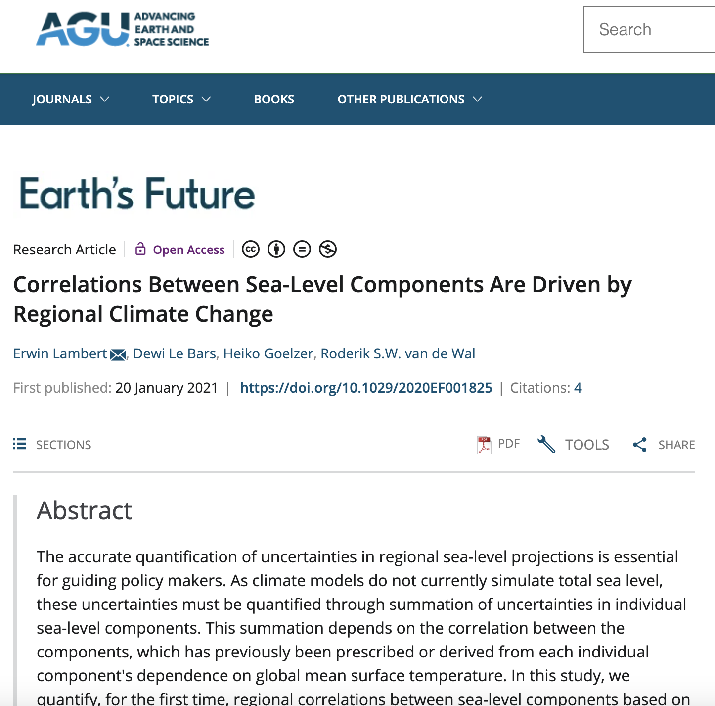 WP7 Sea level rise, infrastructure and coastal flooding- Correlations Between Sea-Level Components Are Driven by Regional Climate Change WP7 Sea level rise, infrastructure and coastal flooding- Correlations Between Sea-Level Components Are Driven by Regional Climate Change